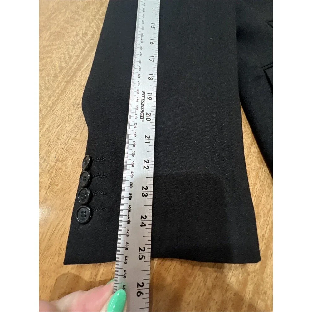 Studio Ferera Men’s Modern Fit Blazer Mens 46R‎ Black Tailored Sport Coat Career